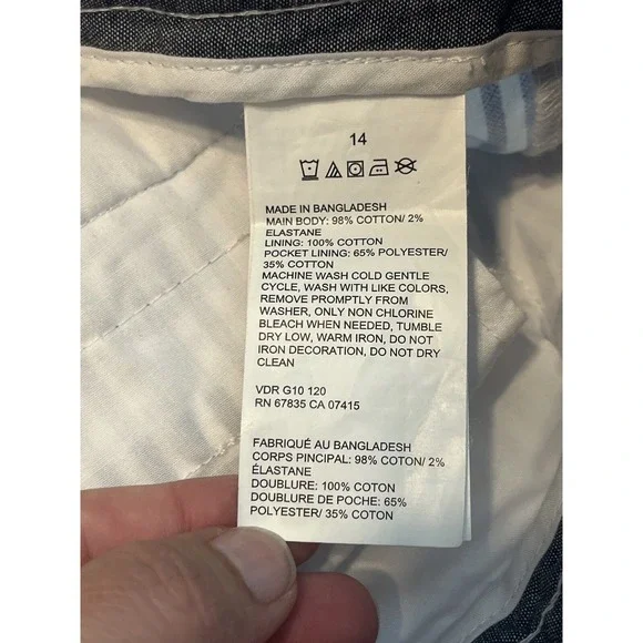 NWT Nautica Blue & White Striped Shorts W/ Lobsters Print Women's Size 14 - Picture 9 of 10